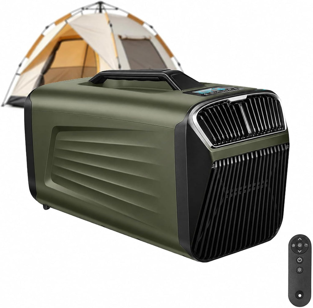  Climatiseur Mobile Portable 5200 BTU, 400W Climatiseur De Tente Avec Compresseur, Refroidissement Rapide Et Mode Nuit, Déshumidificateur Ventilateur Pour Camping, Van, RV Et Petit Espace