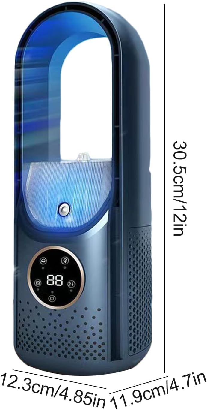  Climatiseur Silencieux, Ventilateur De Refroidissement, Refroidisseur D'air évaporatif Silencieux Sans Lames, Ventilateur De Refroidissement De Table à Alimentation Pour La Maison (Blanc)