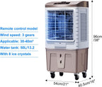  Climatiseur Mobile Sans évacuation, Rafraichisseur D'air Réservoir De 50 L, Télécommande, Oscillation à 120°, 3 Vitesses