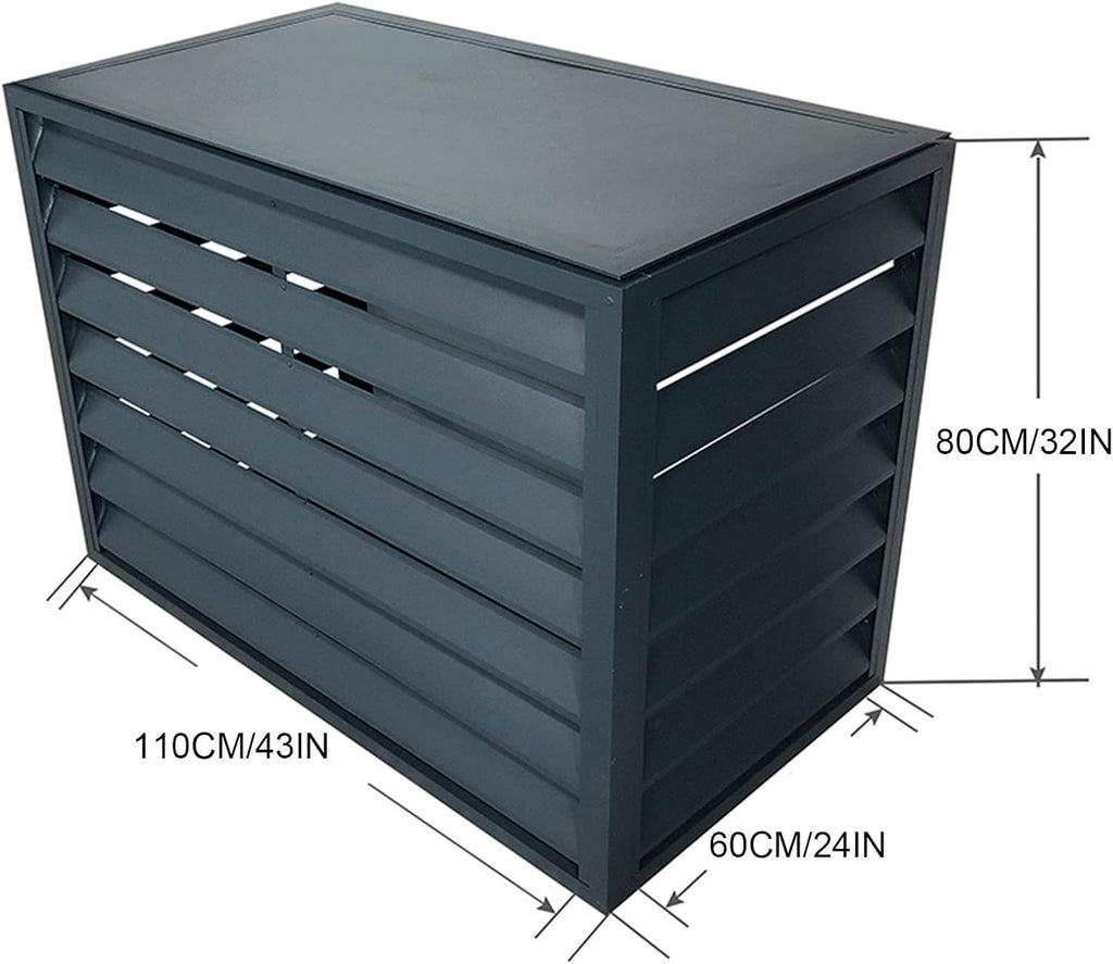 GENERIC Housse Décorative En Aluminium Pour Climatiseur - Clôture De Sortie D'air Extérieure - Protection De Pompe à Chaleur - Résistante Aux Intempéries - Décoration D'intérieur - Cachette élégante Pour