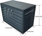 GENERIC Housse Décorative En Aluminium Pour Climatiseur - Clôture De Sortie D'air Extérieure - Protection De Pompe à Chaleur - Résistante Aux Intempéries - Décoration D'intérieur - Cachette élégante Pour