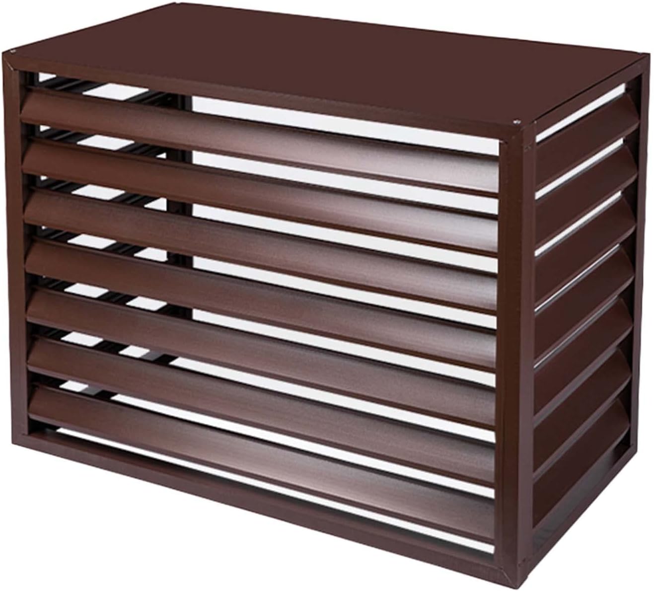  Housse De Climatiseur D'extérieur En Aluminium Résistant Aux Intempéries – Bouclier Décoratif Pour Unités AC Et Poubelles – Protection Pour équipement Et Unités D'extérieur