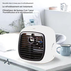  Climatiseurs Portatifs,Humidificateur Évaporatif De Bureau - Appareil De Refroidissement USB Portable Pour Voyage, Extérieur Et Camping