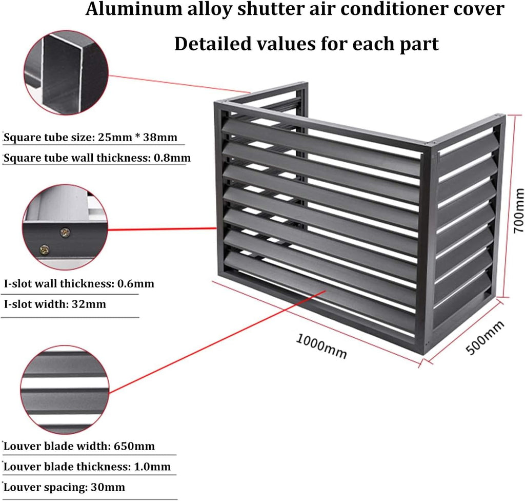 GENERIC Bâche De Protection Robuste Et Imperméable Pour Climatiseur De Fenêtre - Protection Contre La Poussière Et La Poussière - En Aluminium