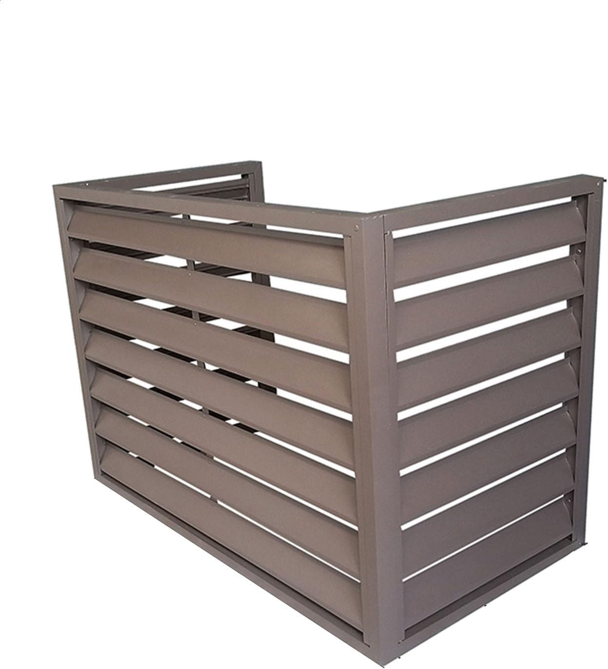 GENERIC Housse De Climatiseur D'extérieur En Aluminium Et Housse De Pompe à Chaleur, Protection Contre Le Bruit, Marron Résistant Aux Intempéries, Idéale Pour Une Utilisation En Extérieur