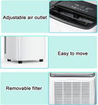 GENERIC Climatiseurs Portables 11000 BTU Pour Chambres Avec Télécommande, Minuterie, Fonction Déshumidification, Pour Petites Pièces, Pour Chambre Ou Bureau, 220 V
