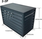 GENERIC Housse De Climatiseur D'extérieur En Aluminium – Mini Unité De Climatisation Divisée – Protection Résistante Aux Intempéries Et Réduction Du Bruit – Support Polyvalent Pour Plantes Grises Pour Unités