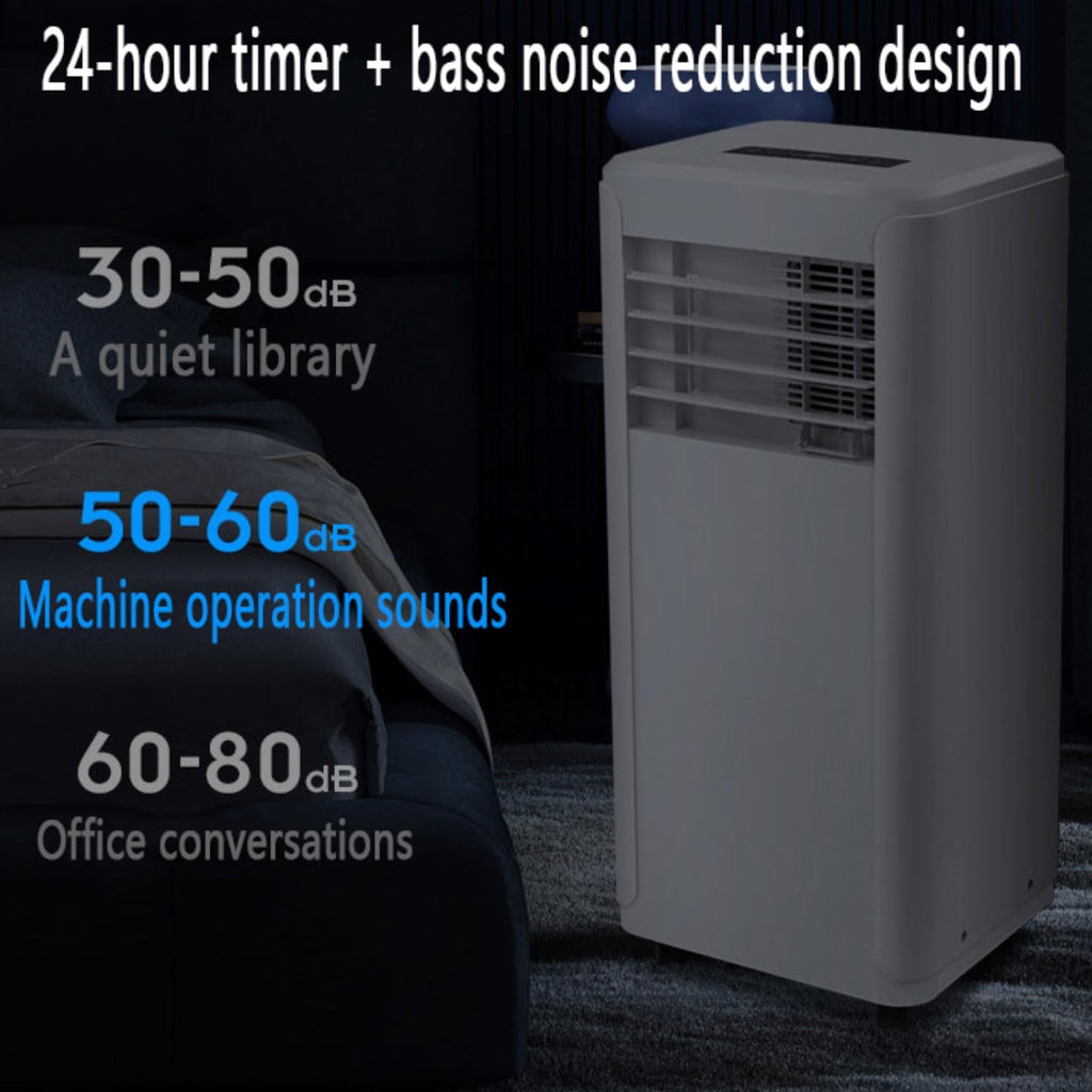  Climatiseur Portable, Unité Intelligente Intelligente AC Silencieuse Avec Déshumidificateur Cool Et Modes Ventilateur, Pour La Pièce Jusqu'à 350 Pieds Carrés, Télécommande, Minuterie 24H, Kit D'instal