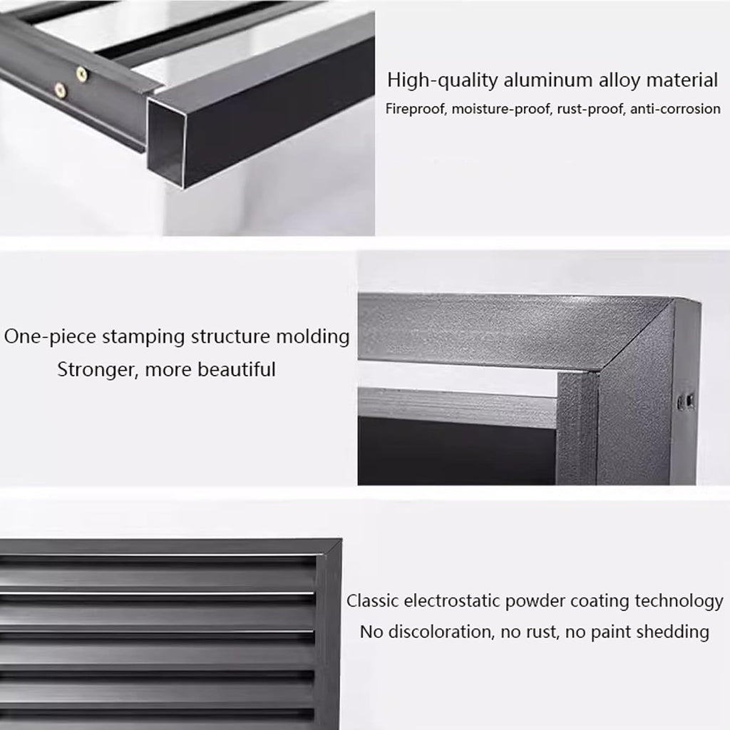  Housse De Climatiseur Extérieur, Housse De Pompe à Chaleur En Aluminium Résistant Aux Intempéries, Barrière D'intimité Décorative, Boîte De Climatisation Réduisant Le Bruit, Protection Extérieure Pour