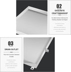  Bac Condensat Clim En Acier Inoxydable, 50 × 50 Cm, 60 X 60 Cm, Kit De Drainage De Climatiseur De Fenêtre, Bac De Récupération Du Climatiseur Avec Drain(500 X 500 Mm/20'' X 20'')