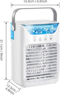  Climatiseur Portable Mini Refroidisseur D'Air USB 700 Ml, 3 Vitesses, 7 Couleurs Lumière, Avec Poignée