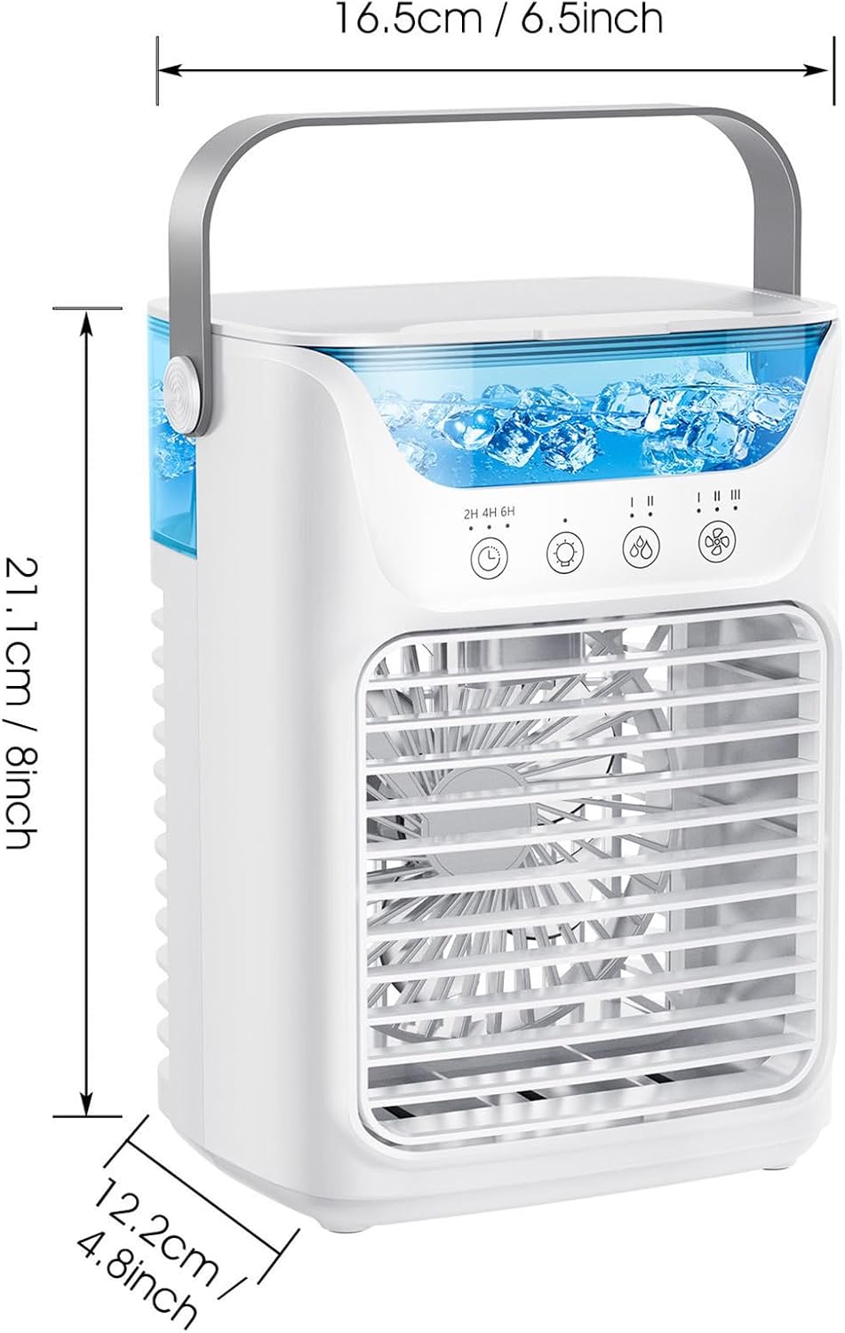  Climatiseur Portable Mini Refroidisseur D'Air USB 700 Ml, 3 Vitesses, 7 Couleurs Lumière, Avec Poignée