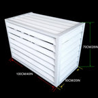 GENERIC Housse De Protection Pour Climatiseur D'extérieur – Protection En Aluminium Pour Unités Extérieures – Housse De Condensateur Résistante Aux Intempéries – Cache Le Climatiseur Avec Clôture Décorative