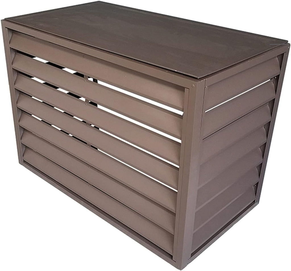  Housse De Protection Pour Climatiseur Extérieur En Aluminium Résistant Aux Intempéries - Clôture Décorative Autoportante Pour Unités AC Et Poubelles - Protection Contre Les Intempéries