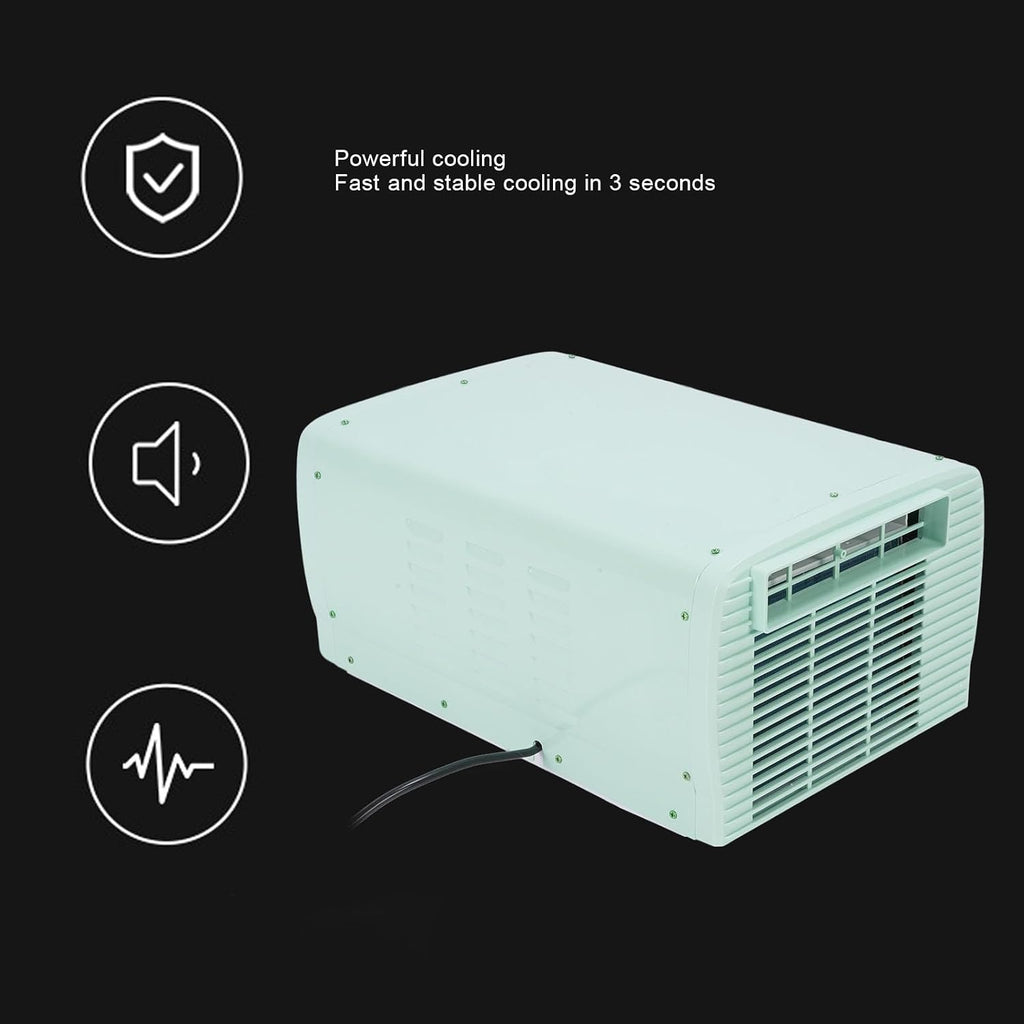  Climatiseur Portable, Camping AC 2300 BTU Avec Commande Vocale En Anglais Et Télécommande Pour Tente De Camping-car, Utilisation En Extérieur, Léger, économie D'énergie, Faible (Prise UE 220V)