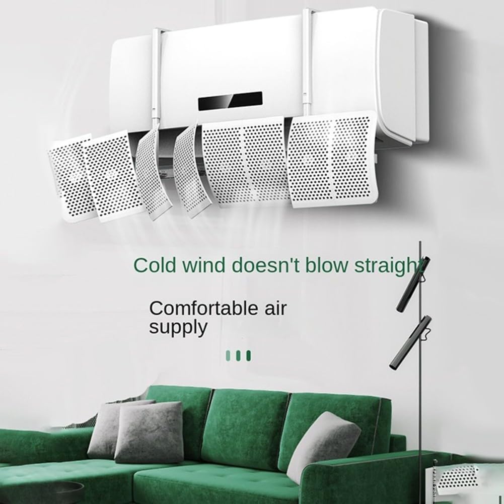 GENERIC Déflecteur De Climatiseur Avec 8 Feuilles Réglables Montage Mural Facile (filtre à Charbon)