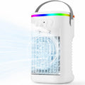  Climatiseur Mobile, Mini Rafraîchisseur D’Air Silencieux Avec Télécommande, Ventilateur Brumisateur USB, 3 Vitesses, 2 Modes Brume, Minuteur 1H/2H/4H, LED 7 Couleurs, Pour Chambre Bureau