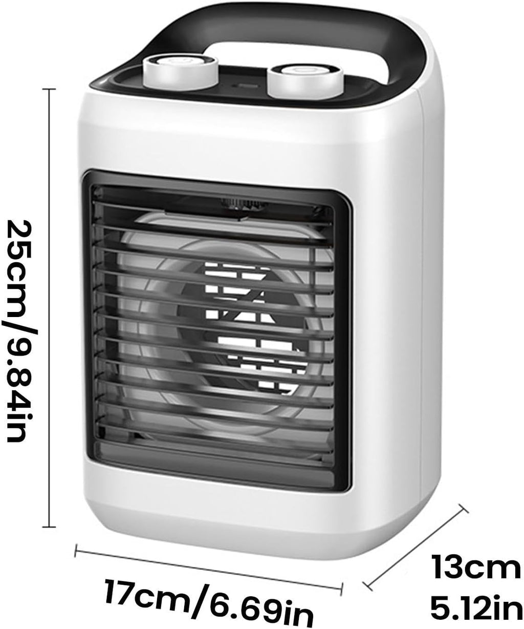  Refroidisseur D'Air Mini Portable | Ventilateur Climatiseur USB Bureau | 3 Vitesses Silencieux | Alimenté Par USB | 3 Vitesses & Fonctionnement Silencieux | Pour Chambre & Bureau