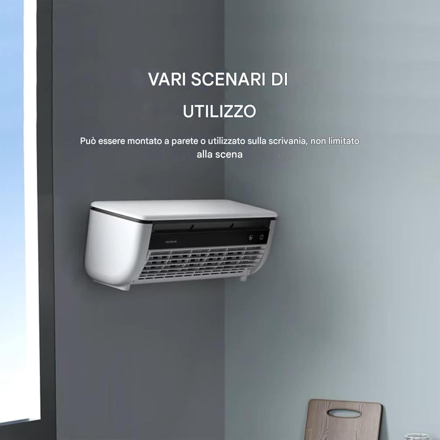 Genérico Ventilateur Avec Climatiseur - Refroidisseur D'ambiance Sans Fil, Ventilateur D'air De Table, Ventilateur Brumisateur Rechargeable, Refroidisseur Mural | De Refroidissement Rap