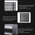 GENERIC Housse En Aluminium Résistant Aux Intempéries Pour Climatiseur - Protection Extérieure - Décoration - Réduction Du Bruit - Boîte De Pompe à Chaleur - Abri Pour Unité De Climatisation