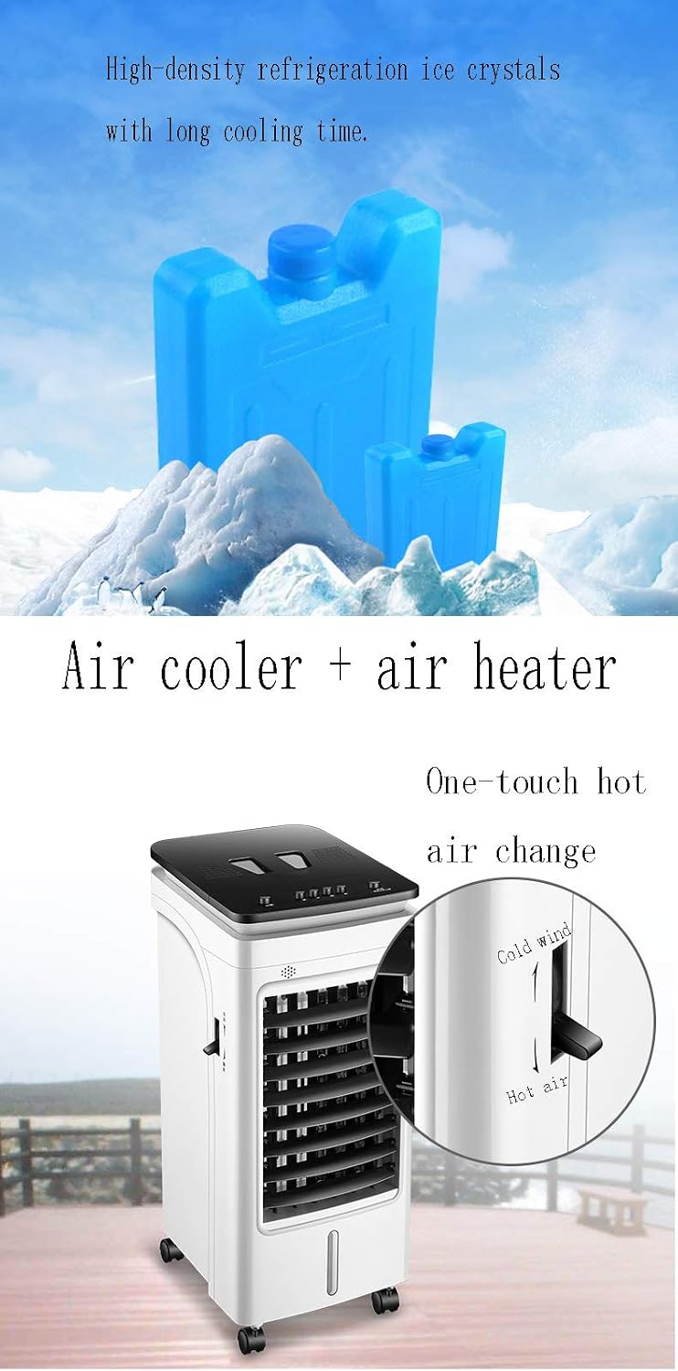  Portable Chaud Froid Climatiseur évaporatif Mobile 4 En 1 Refroidisseur Réglable Silencieux Oscillation Air Purifiant Pour Maison Bureau Camping (Mechanical)