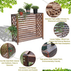  Clôture De Confidentialité Pour Climatiseur Extérieur, Protection Pour Pompes à Chaleur En Bois De Jardin, Support De Fleurs En Bois Massif Résistant Aux Intempéries, Ins