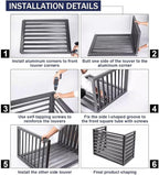  Cache Climatiseur Exterieur Aluminium, Cache Clim Pour L'extérieur, Antivol, Réduction Du Bruit, Tenir à L'écart Des Animaux Domestiques(White,110cm)