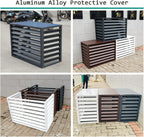  Housse De Protection Pour Climatiseur Extérieur En Aluminium Résistant Aux Intempéries - Clôture Décorative Autoportante Pour Unités AC Et Poubelles - Protection Contre Les Intempéries