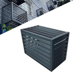  1.5P Climatiseur Mural Aluminium Composite Caisson Anti Bruit Pompe A Chaleur Support Climatiseur Exterieur Cache Clim,Étanche À La Poussière Et À L'eau Pour Intérieur Extérieur Support