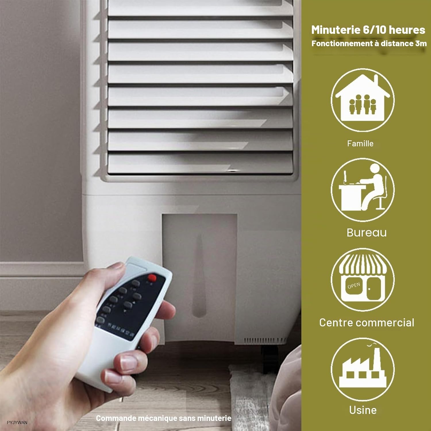 GENERIC Ventilateur De Climatiseur Portable – Refroidisseur D'air Purifie Et Humidifie, Unité De Refroidissement Personnelle Avec Minuterie Et Grand Réservoir D'eau – Idéal Pour Chambre, Bureau, Dortoir