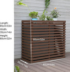  Housse En Bois Pour Climatiseur – Clôture De Protection Pour Pompe à Chaleur Extérieure élégante Pour Jardin Et Résistant Aux Intempéries, Parfaite Pour Dissimuler Le Climatiseur