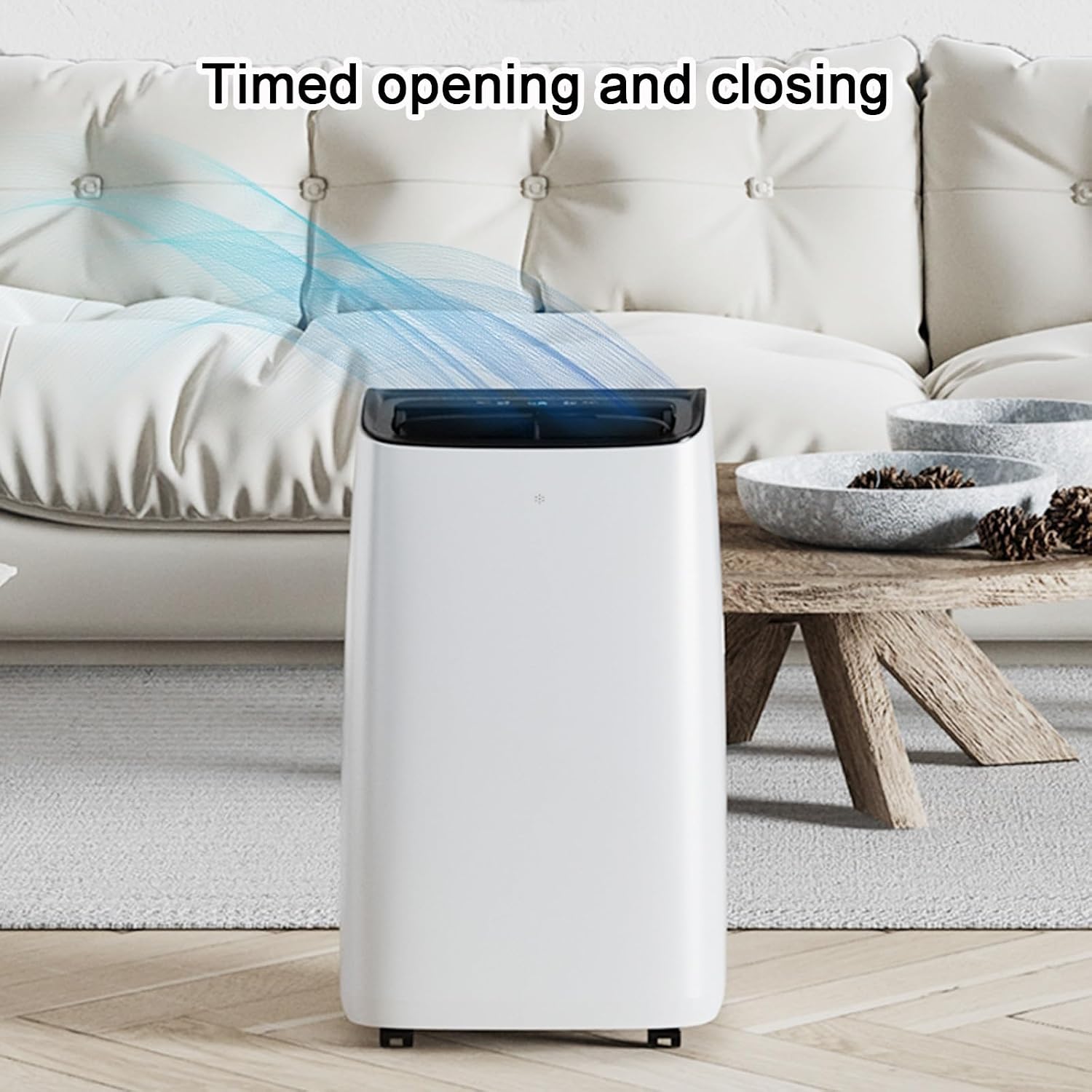 GENERIC Climatiseurs Portables 11000 BTU Pour Chambres Avec Télécommande, Minuterie, Fonction Déshumidification, Pour Petites Pièces, Pour Chambre Ou Bureau, 220 V