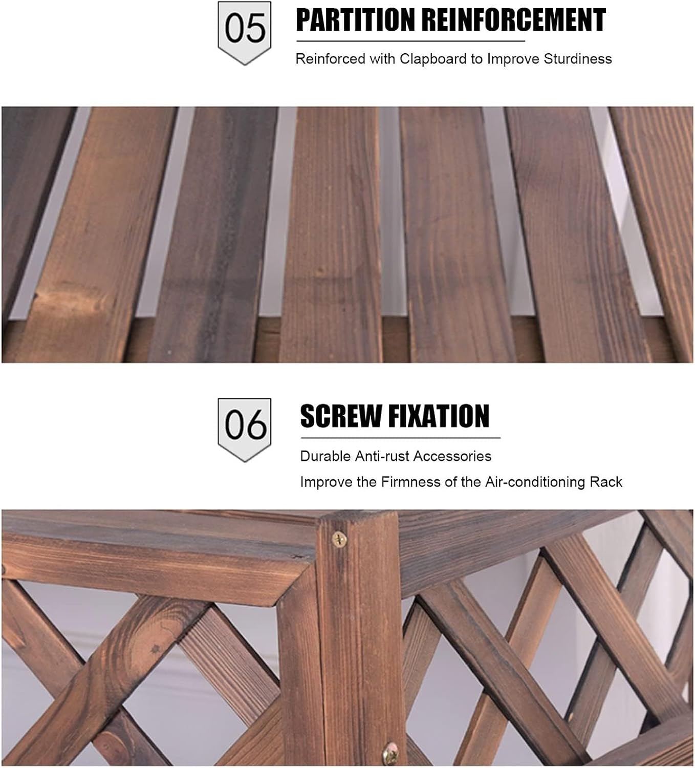  Housse En Bois Massif Pour Climatiseur – Grille Décorative Pour Climatiseurs Et Pompes à Chaleur Améliore La Protection Esthétique De La Maison Design Résistant Aux Intempéries