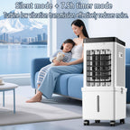  Climatiseur Mobile Sans Évacuation 15L 75W Climatiseur Mobile Silencieux Avec Minuterie De 7.5H 3 Modes 40dB Réservoir D'eau Amovible Télécommande Refroidisseur D'air Climatisation Pour Chambre