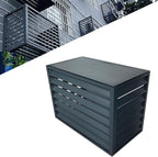  1.5P Climatiseur Mural Aluminium Composite Caisson Anti Bruit Pompe A Chaleur Support Climatiseur Exterieur Cache Clim,Étanche À La Poussière Et À L'eau Pour Intérieur Extérieur Support
