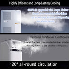  Climatiseur Portable, Unité De Climatisation Intelligente Avec Déshumidificateur Cool Et Modes De Ventilateur, Télécommande, Minuterie 24H, Kit De Fenêtre, Pas De Mur Requis Pour Le Bureau De La Chamb