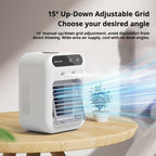  Climatiseur Portable 4 En 1, Mini Climatiseur USB Silencieux Avec Réservoir 500 Ml, Refroidisseur D’Air à Double Vitesse Et Brumisation, Pour Bureau, Chambre, Camping