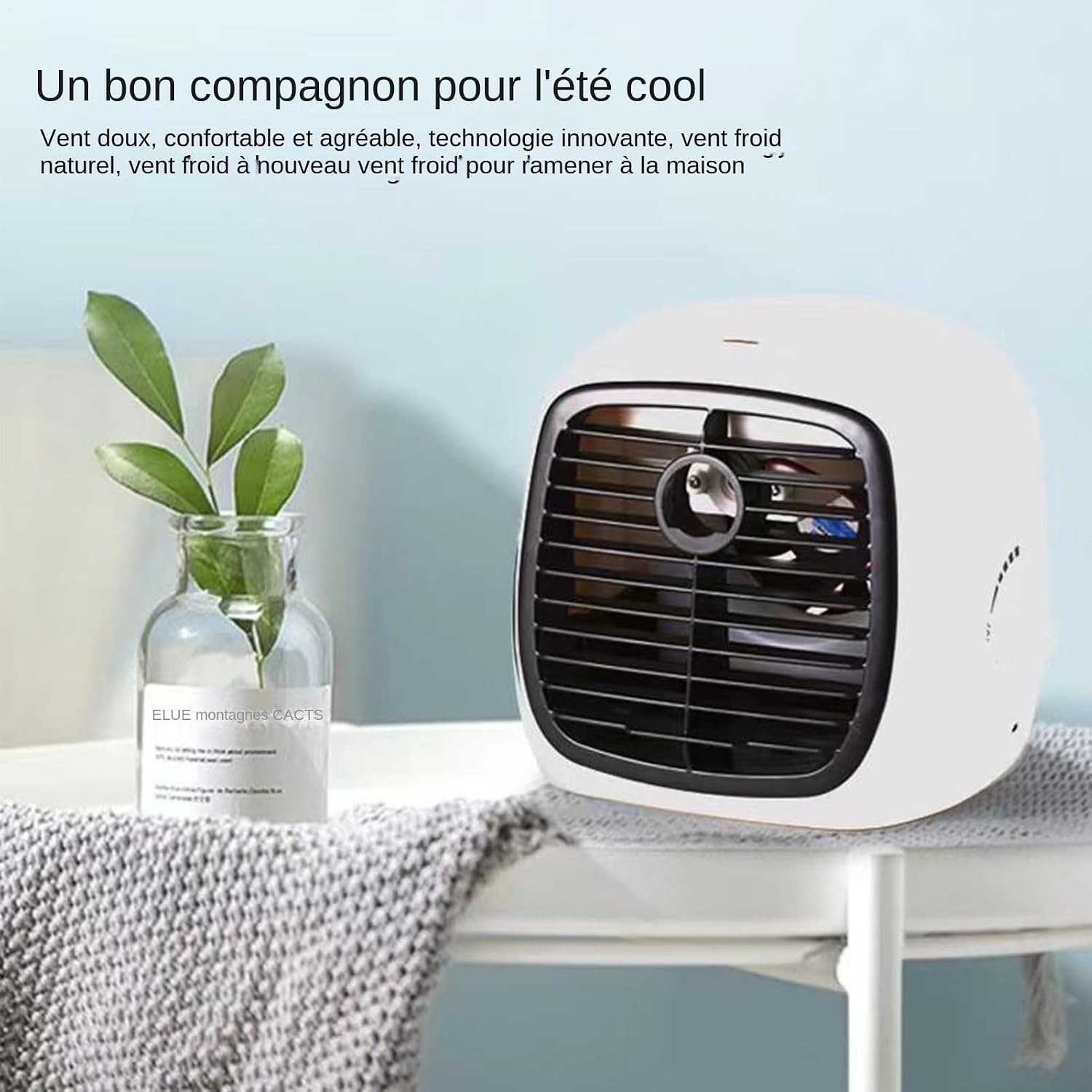  Climatiseurs Portatifs,Humidificateur Évaporatif De Bureau - Appareil De Refroidissement USB Portable Pour Voyage, Extérieur Et Camping