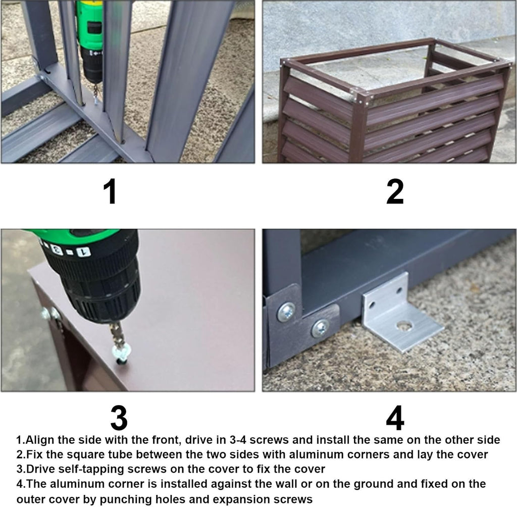 GENERIC Housse De Protection En Aluminium Pour Climatiseur - Résistante Aux Intempéries - Résistante à L'eau - Anti-grêle - Coupe-vent - Utilisation En Intérieur/extérieur