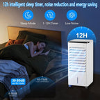 GENERIC Refroidisseur évaporatif Portable Avec Réservoir 9L, Télécommande Et 3 Vitesses.Ventilateur énergétique Efficace Avec Horlogerie 15H Et Oscillation De 90° Pour Chambre à Coucher Et Bureau.