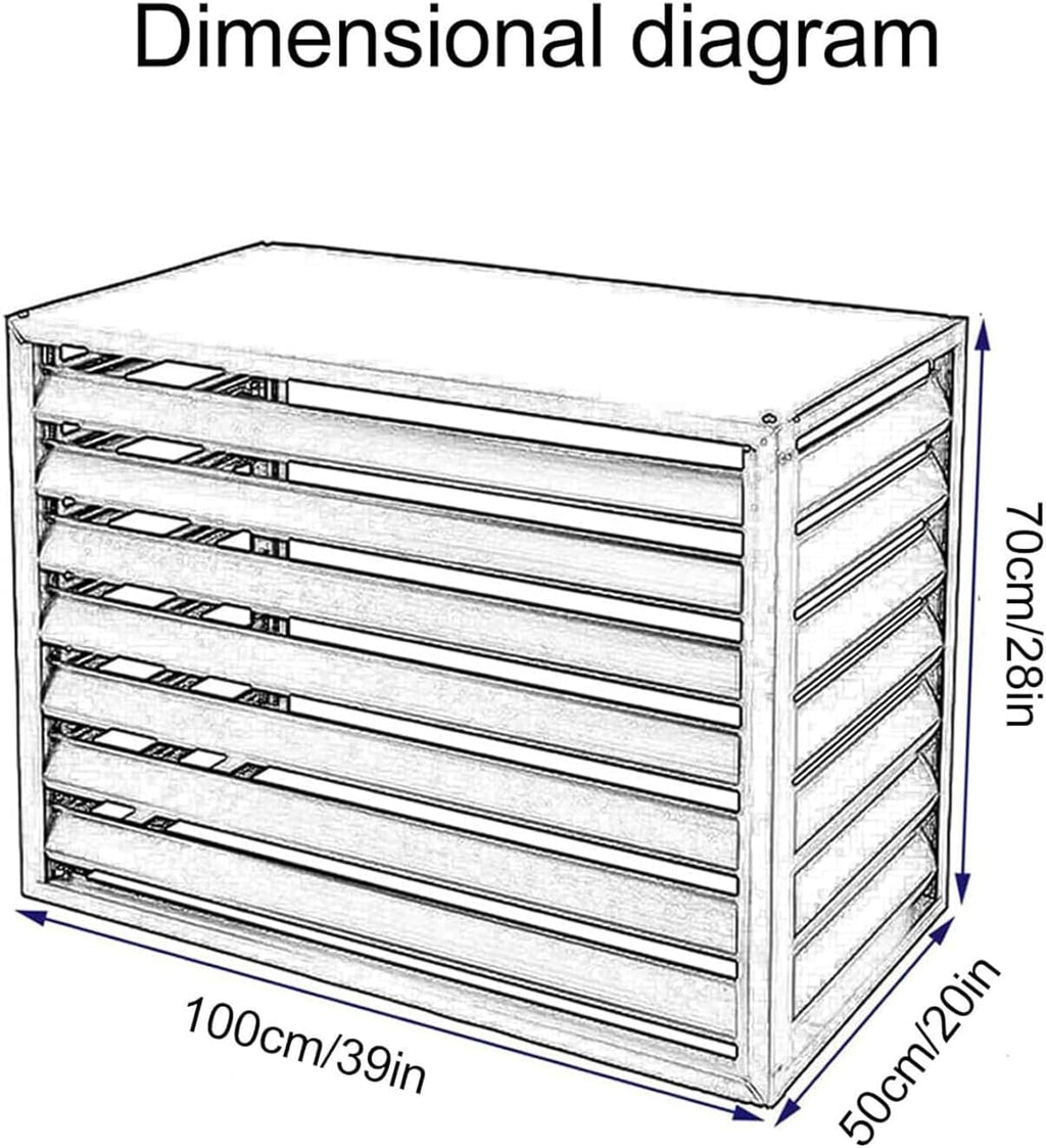 GENERIC Housse De Protection Multifonction Pour Climatiseur Extérieur 1,5P En Aluminium - Résistante Aux Intempéries - Pour Jardin Et Terrasse (gris, 1,5P)