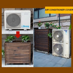  Housse En Bois Pour Climatiseur – Écran De Protection En Bois Massif Pour Climatiseurs, Pompes à Chaleur, Poubelles Et Supports De Fleurs – Obturateur élégant Pour Une Utilisation En Extérieur