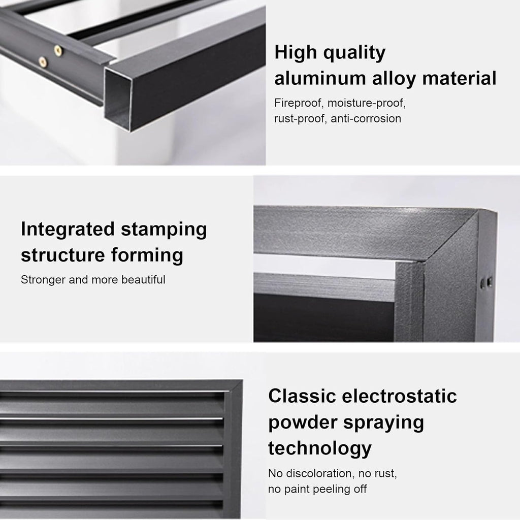 GENERIC Housse De Climatiseur En Alliage D'aluminium, Protection Contre La Pluie Pour Unités De Fenêtre, Utilisation Intérieure/extérieure, Clôture D'intimité Pour Climatiseurs, Protection Contre Les
