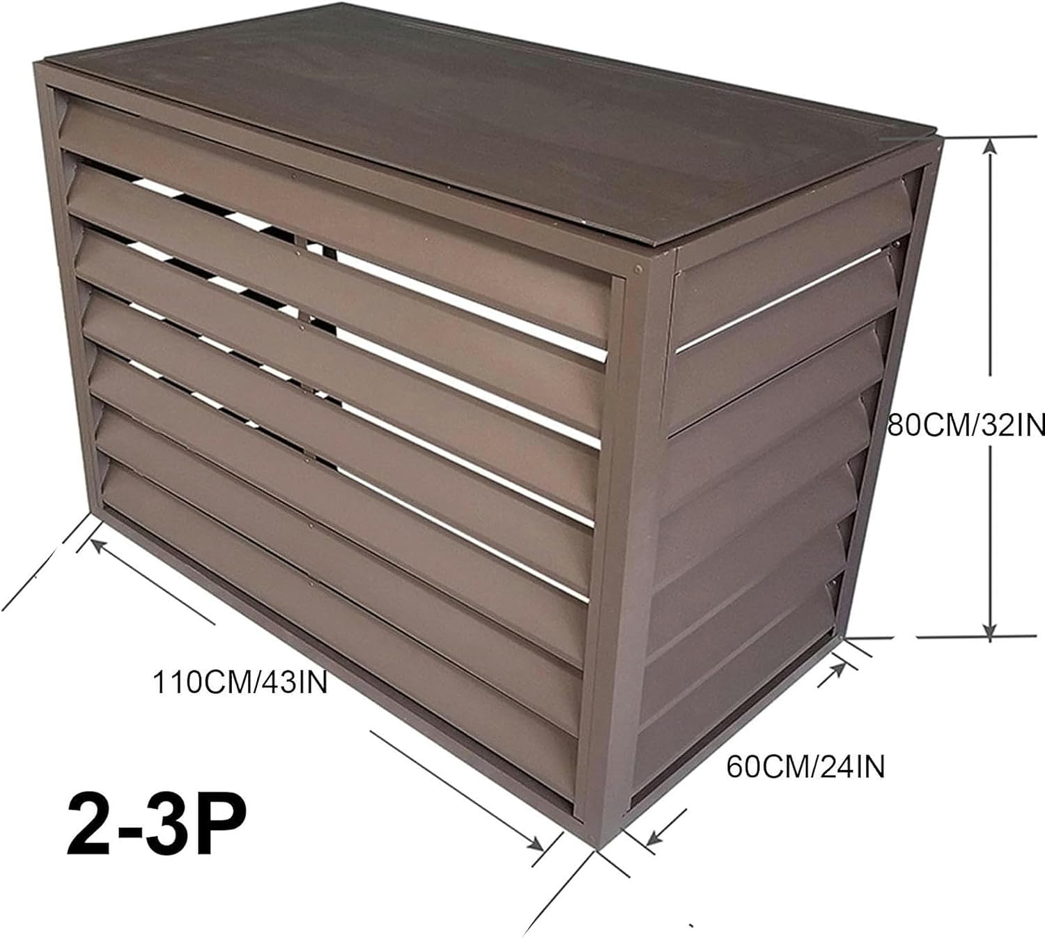  Mini Housse De Protection En Aluminium Pour Climatiseurs Et Pompes à Chaleur – Protection Extérieure Résistante Aux Intempéries Pour Toutes Les Saisons