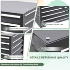 GENERIC Housse De Protection En Aluminium Pour Climatiseur D'extérieur – Écran De Clôture AC Résistant Aux Intempéries Et Bouclier De Protection Contre Le Condensateur – Assemblage Facile Pour Toutes Les