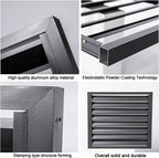  Housse De Protection En Aluminium Pour Climatiseur Et Pompe à Chaleur, Résistante Aux Intempéries, Blanc Et Gris, Taille 100 – Idéal Pour Toutes Les Saisons
