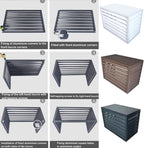 GENERIC Housse De Climatiseur, Protection En Aluminium Pour Unités Extérieures, Compatible Avec Le Système CVC, Résistante Aux Intempéries, Ajustement Universel, Bouclier D'équipement D'extérieur