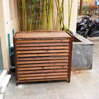  Housse De Climatiseur En Bois Pour Extérieur, Volets Décoratifs Et Grilles De Protection, Support De Fleur Pour Unité AC, Clôture Résistante Aux Intempéries (taille : 105 X 47 X 100 Cm)