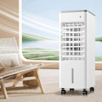 GENERIC Climatiseur Portable 3-en-1, Rafraîchisseur D’Air Évaporatif De 6L Avec Écran LED Et Oscillation à 90°, 3 Vitesses De Ventilation Réglables Et Minuterie De 7,5H, Ventilateur à Air Froid Pour Ma Black