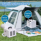  Climatiseur Split 13 000 Btu Avec Panneau Tactile, Télécommande Et Minuterie 24 H, Climatiseur Portable Pour La Maison, Le Bureau Et Le Camping, Assemblage Facile Requis